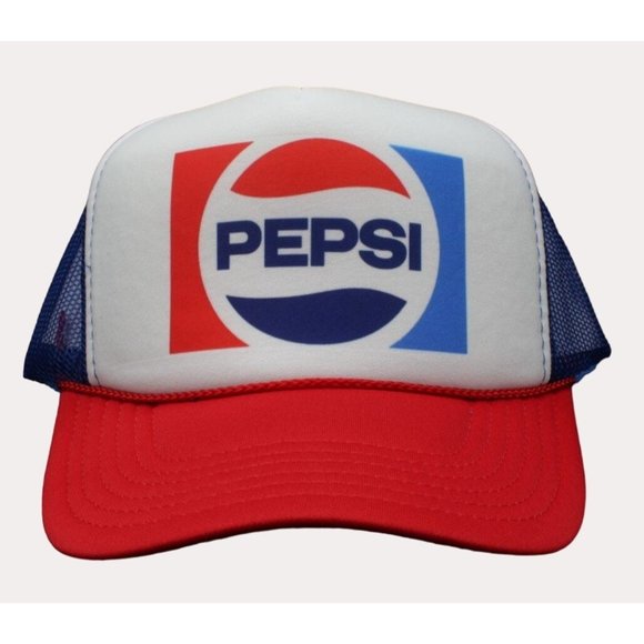 Pepsi Trucker Hat Mesh Cap Trucker Hat Snap Back Adjustable - Picture 1 of 3